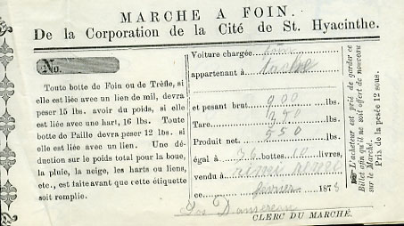 Un marché à foin fort actif
