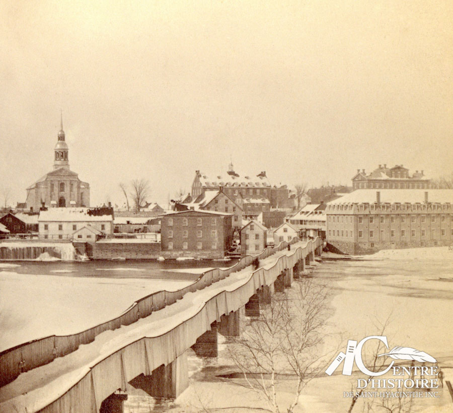 Vue de la providence vers le centre-ville dans les années 1870.