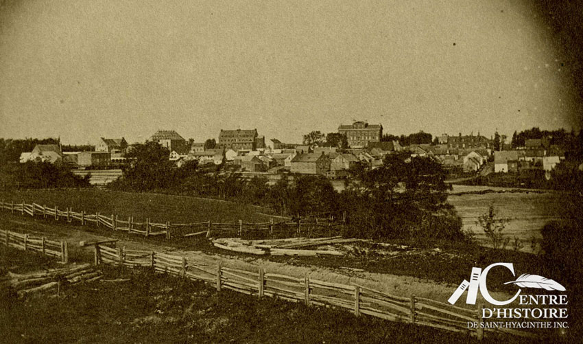 Vue du centre-ville vers 1860