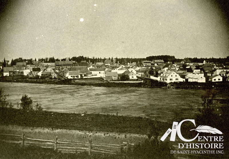 Vue du centre-ville vers 1860
