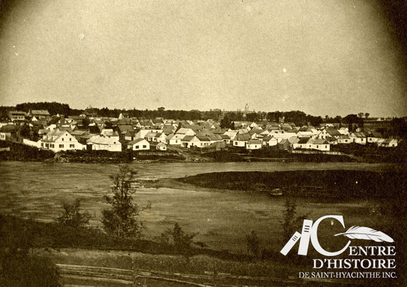 Vue du centre-ville vers 1860