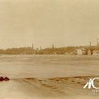 Vue du village de Saint-Joseph vers le centre-ville vers 1880.