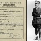 Certificat de service d'Albéric Marin, 1916-1919