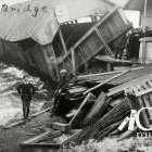 Le pont Barsalou détruit par l'inondation de 1901 (L'inscription sur la photo n'est pas véridique)