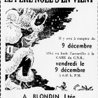 Le Père Noël arrive en train.</br>Le Clairon, 2 décembre 1949, p. 14.