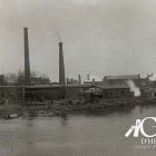 Vue sur la fabrique de portes et châssis L.-P. Morin vers 1905.
